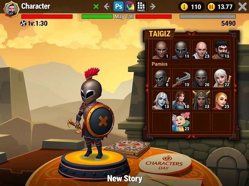Garam Garam Gladiator character customization screen